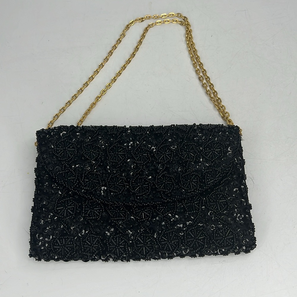 Black beaded clutch/purse